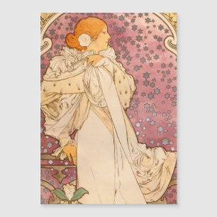 Alphonse Mucha La Dame Aux Camelias: Art Nouveau  Magnetkarte