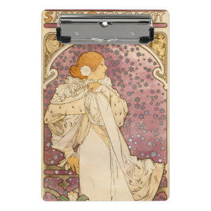 Alphonse Mucha La Dame Aux Camelias: Art Nouveau Mini Klemmbrett