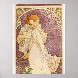 Alphonse Mucha La Dame Aux Camelias: Art Nouveau Poster