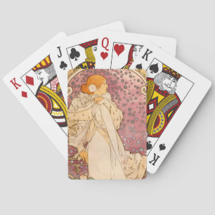 Alphonse Mucha La Dame Aux Camelias: Art Nouveau Spielkarten