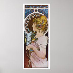 Alphonse Mucha. La-Feder/der Stift, 1899 Poster