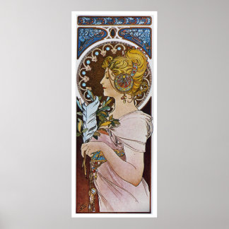 Alphonse Mucha. La Plume/The Pen, 1899 Poster