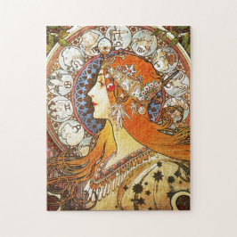 Alphonse Mucha La Plume Zodiac Art Nouveau Vintag
