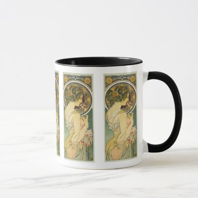 Alphonse Mucha ~ La Primevere Tasse (Rechts)