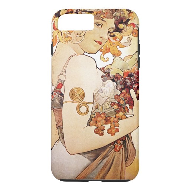 Alphonse Mucha Lady mit Obst Case-Mate iPhone Hülle (Rückseite)