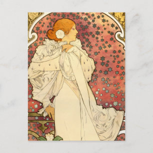 Alphonse Mucha Lady of the Camelias Postkarte