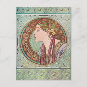 Alphonse Mucha Laurel Art Nouveau Cartes postales