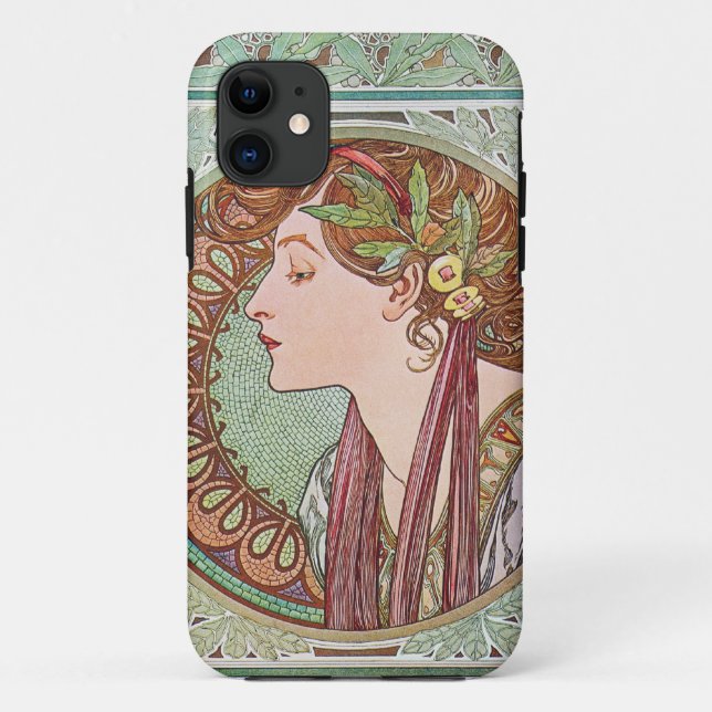 Alphonse Mucha Laurel Art Nouveau iPhone 5 Fall Case-Mate iPhone Hülle (Rückseite)