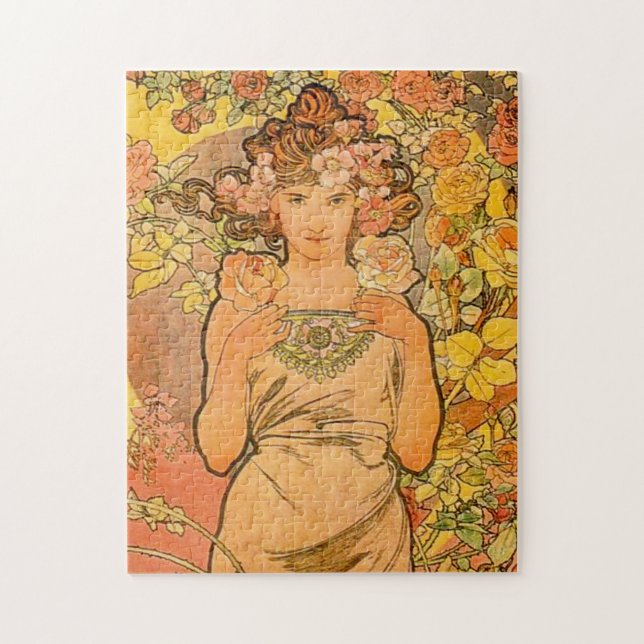 Alphonse Mucha le puzzle de rose (Vertical)