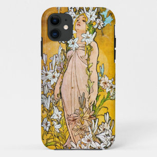 Alphonse Mucha - Lily - weiße Grenze title_seo2