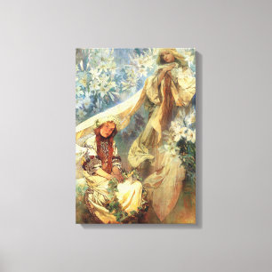 Alphonse Mucha Madonna der Lilien Leinwanddruck