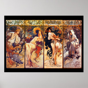 Alphonse Mucha Magnifique Tableau Art Nouveau #37