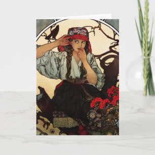 Alphonse Mucha Mährische Lehrer-Chor-Karte Karte