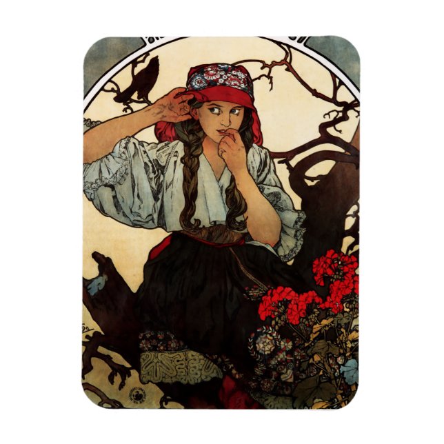 Alphonse Mucha Mährische Lehrer Chor Magnet (Vertikal)