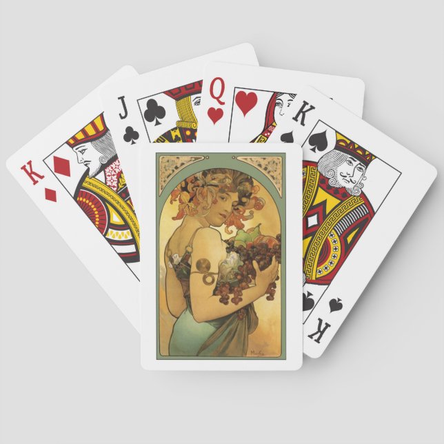 Alphonse Mucha Malerei Spielkarten (Rückseite)