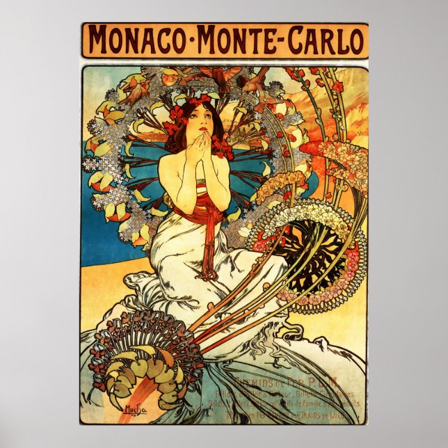 Alphonse Mucha - Monaco Monte Carlo Poster (Vorne)