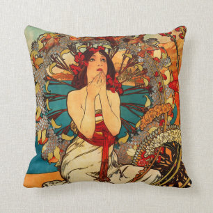 Alphonse Mucha Monte Carlo Kissen