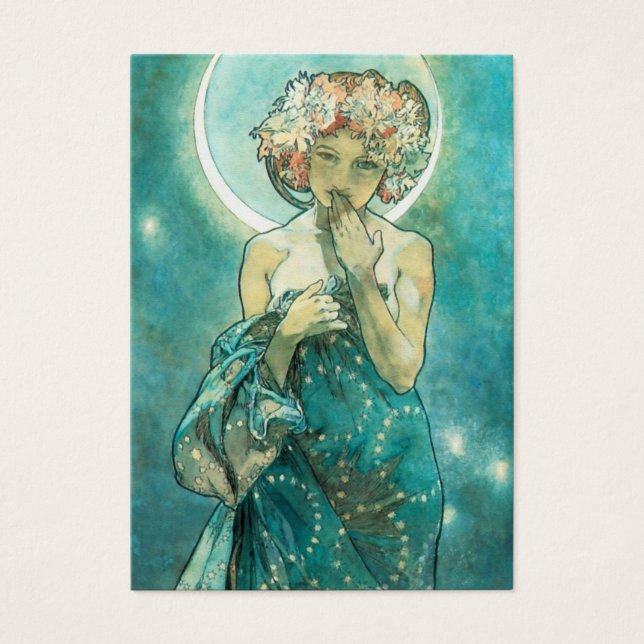Alphonse Mucha Moonlight Clair De Lune Art Nouveau (Vorderseite)