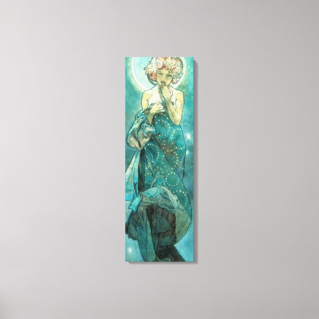 Alphonse Mucha Moonlight Clair De Lune Art Nouveau Leinwanddruck (Vorderseite)