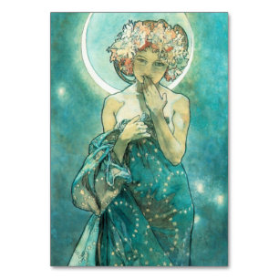 Alphonse Mucha Moonlight Clair De Lune Art Nouveau Tischnummer