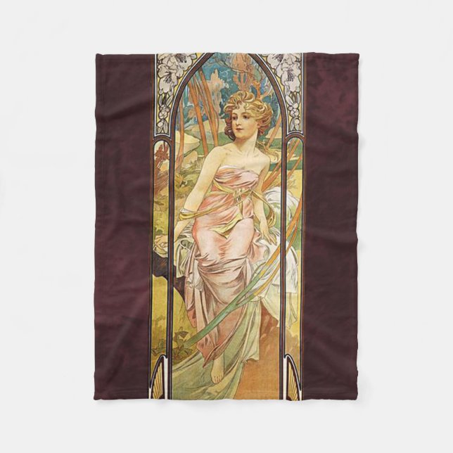 Alphonse Mucha, Morgenerwachen Fleecedecke (Vorderseite)