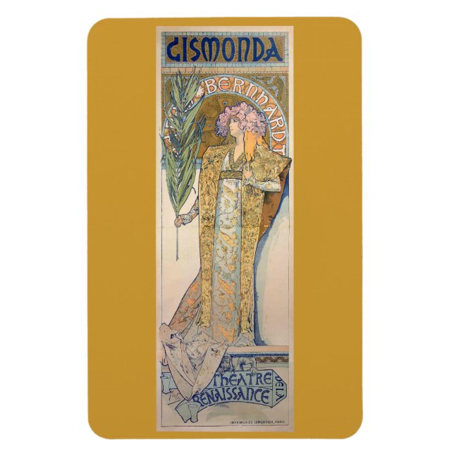 Alphonse Mucha Painting Magnet (Vertikal)