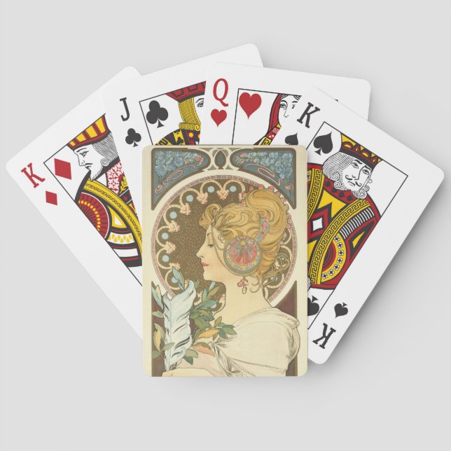 Alphonse Mucha Painting Spielkarten (Rückseite)