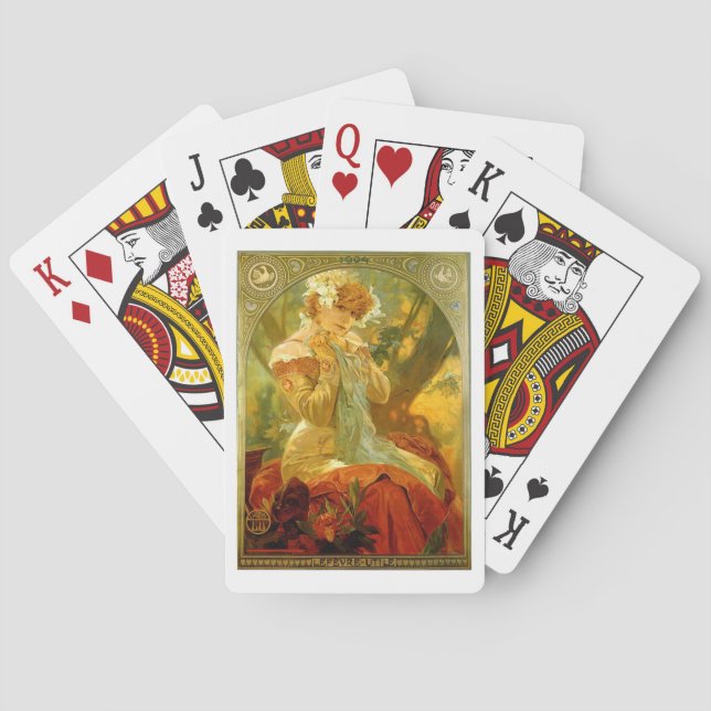 Alphonse Mucha Painting Spielkarten (Rückseite)