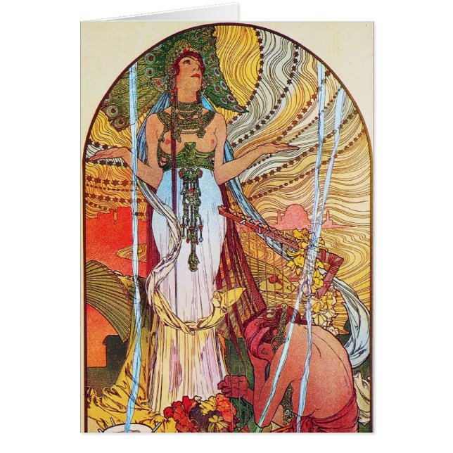 Alphonse Mucha Peacock Art (Vorne)