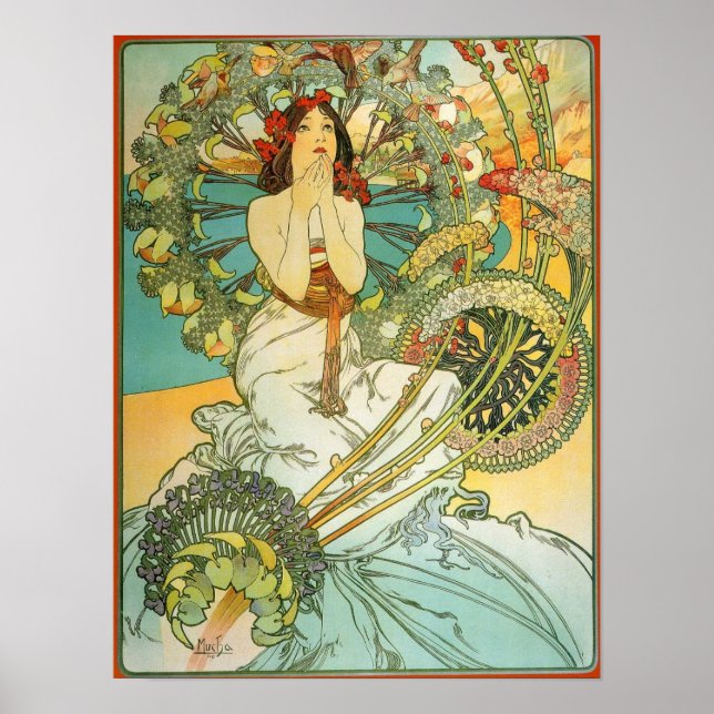 Alphonse Mucha Poster (Vorne)