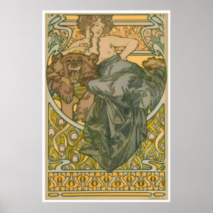 Alphonse Mucha Poster Art Nouveau Gemälde Belle