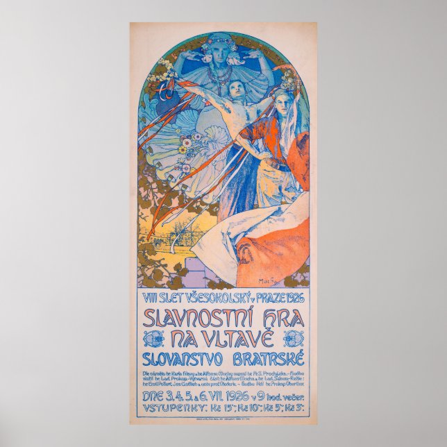 Alphonse Mucha Poster für das Sokol Festival (1926 (Vorne)