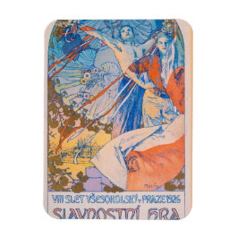 Alphonse Mucha Poster für das Sokol Festival (1926 Magnet