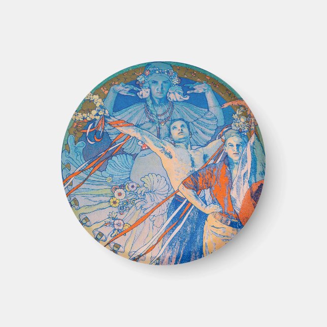 Alphonse Mucha Poster für das Sokol Festival (1926 Magnet (Vorne)