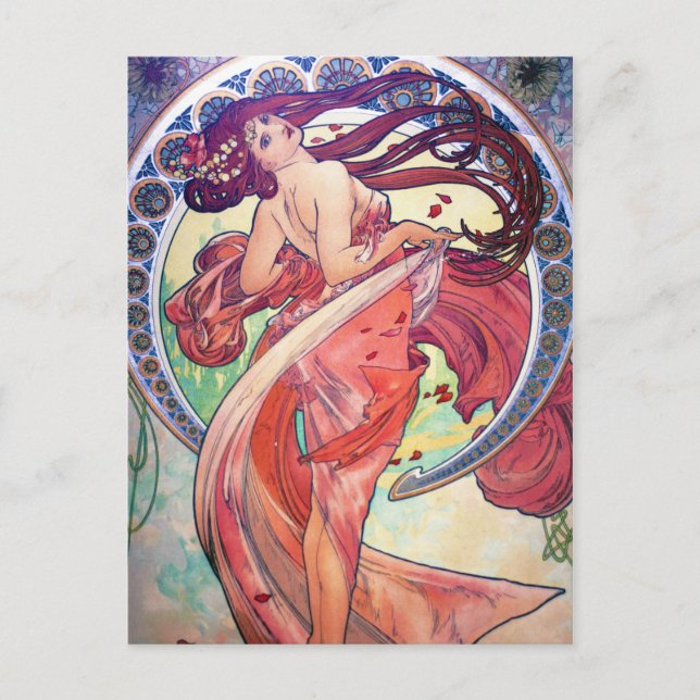 Alphonse Mucha Postkarte (Vorderseite)