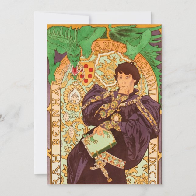 Alphonse Mucha Prince und Dragon Ankündigung (Vorderseite)