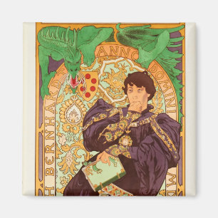 Alphonse Mucha Prince und Dragon Magnet