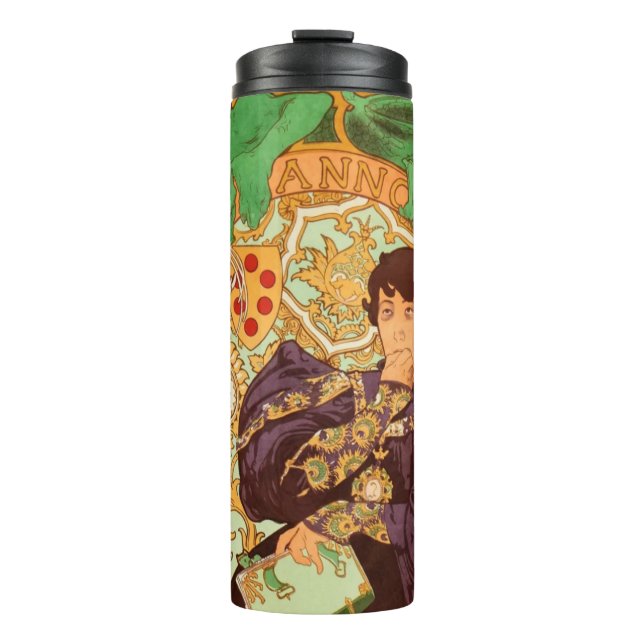 Alphonse Mucha Prince und Dragon Thermosbecher (Vorderseite)
