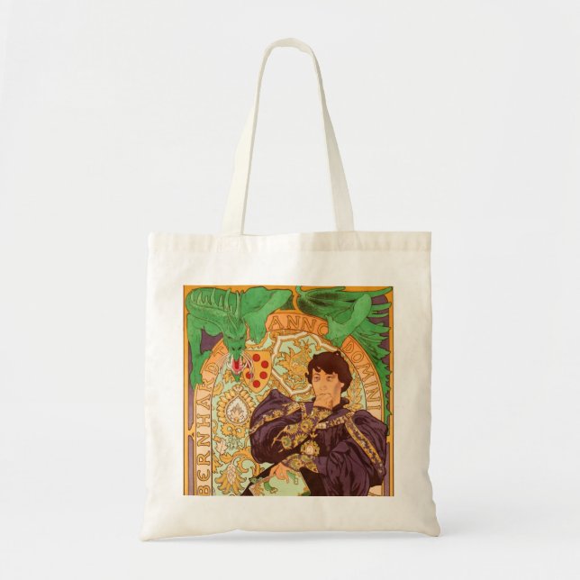 Alphonse Mucha Prince und Dragon Tragetasche (Vorne)