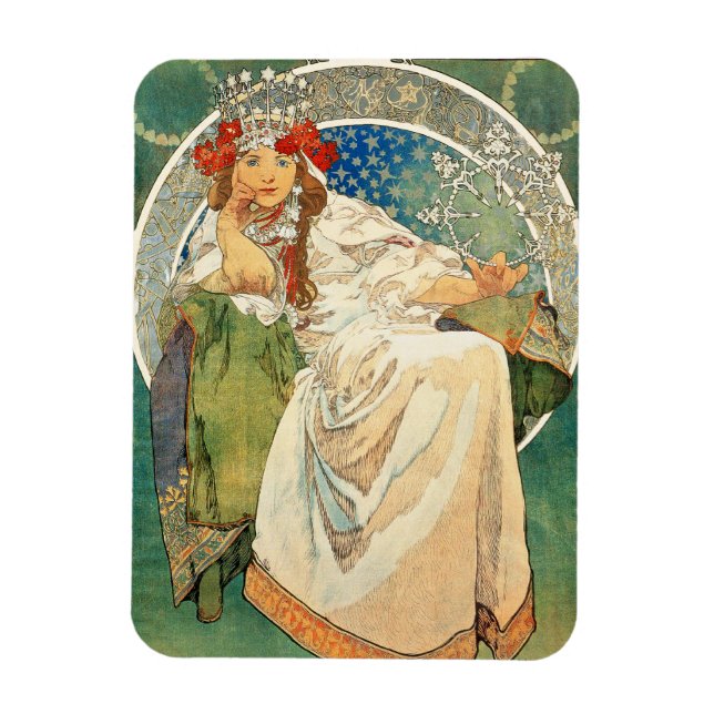 Alphonse Mucha Princess Hyacinth Magnet (Vertikal)