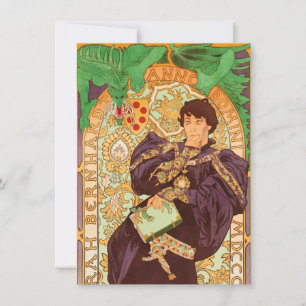 Alphonse Mucha Prinz und Drache Einladung