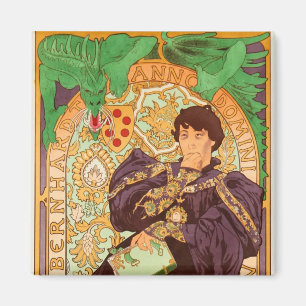 Alphonse Mucha Prinz und Drachenmagnet Magnet
