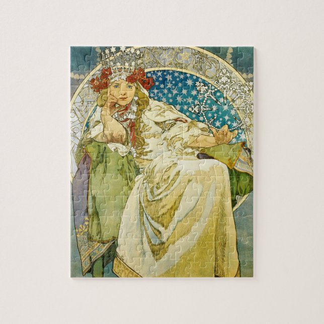 Alphonse Mucha Prinzessin Hyacinth Art Nouveau (Vertikal)