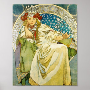 Alphonse Mucha Prinzessin Hyacinth Art Nouveau Poster