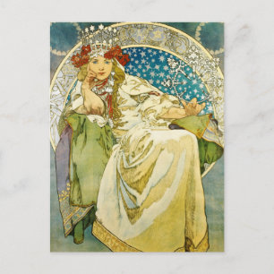 Alphonse Mucha Prinzessin Hyacinth Art Nouveau Postkarte