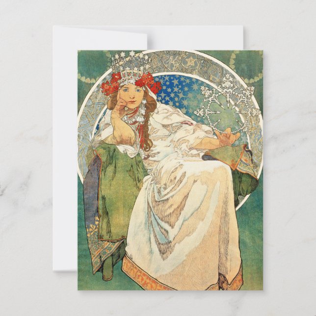 Alphonse Mucha Prinzessin Hyacinth Einladungen (Vorderseite)