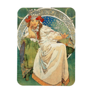 Alphonse Mucha Prinzessin Hyacinth Magnet