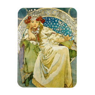 Alphonse Mucha Prinzessin Hyazinthe Art Nouveau Magnet