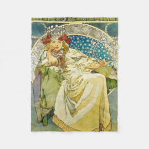 Alphonse Mucha Prinzessin Hyazinthe Fleecedecke