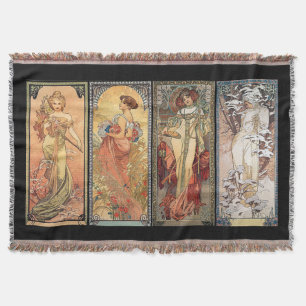 Alphonse Mucha quatre couvertures de saisons